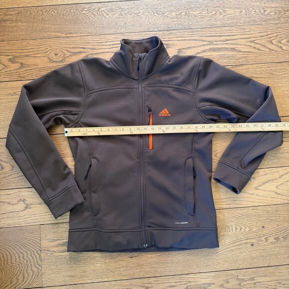 Adidas ClimaWarm Brown Full Zip Jacket Men’s SZ M Thumbholes Outdoor Activewear - Picture 6 of 12